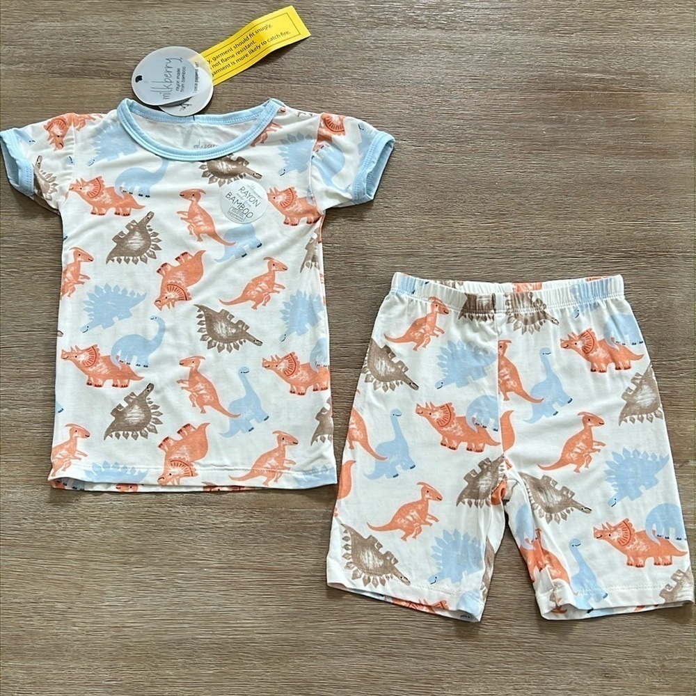 Milkberry Toddler Boy Bamboo Pajama Set 12 months Dinosaurs